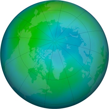Arctic ozone map for 1996-10